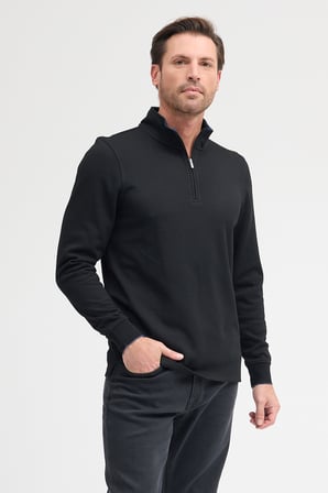Erkek Dik Yaka Fermuarlı Sweatshirt