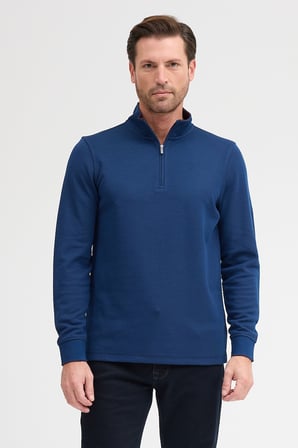 Erkek Dik Yaka Fermuarlı Sweatshirt
