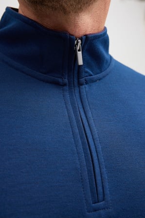 Erkek Dik Yaka Fermuarlı Sweatshirt