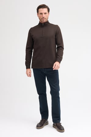 Erkek Dik Yaka Fermuarlı Sweatshirt