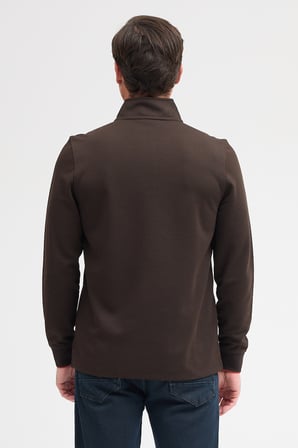 Erkek Dik Yaka Fermuarlı Sweatshirt