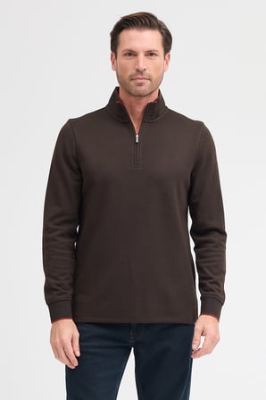 Erkek Dik Yaka Fermuarlı Sweatshirt