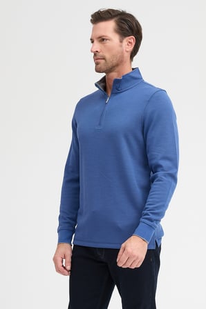 Erkek Dik Yaka Fermuarlı Sweatshirt