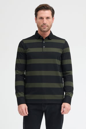 Polo Yaka Uzun Kol Sweatshirt