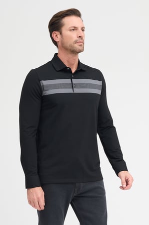 Erkek Polo Yaka Uzun Kol Sweatshirt