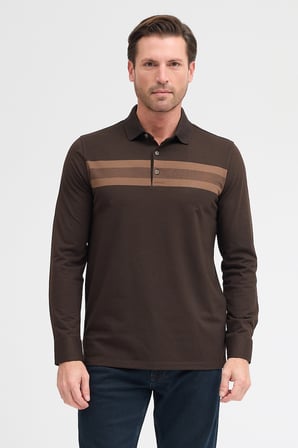 Erkek Polo Yaka Uzun Kol Sweatshirt