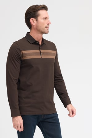 Erkek Polo Yaka Uzun Kol Sweatshirt