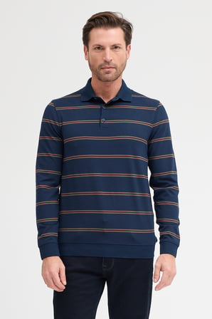 Erkek Polo Yaka  Uzun Kol Sweatshirt