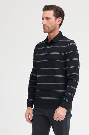 Erkek Polo Yaka  Uzun Kol Sweatshirt