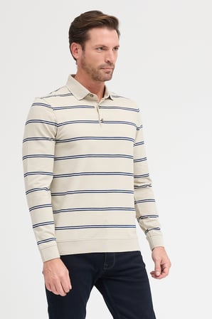 Erkek Polo Yaka  Uzun Kol Sweatshirt