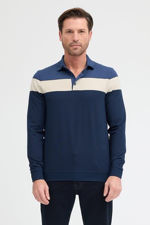 Erkek Polo Yaka Uzun Kol Sweatshirt