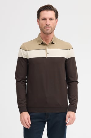 Erkek Polo Yaka Uzun Kol Sweatshirt