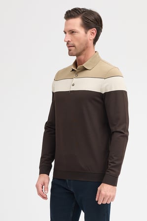 Erkek Polo Yaka Uzun Kol Sweatshirt