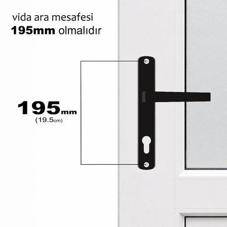 Aletçantam Pvc Balkon Kapı Kolu Pimapen (Metal)- Siyah
