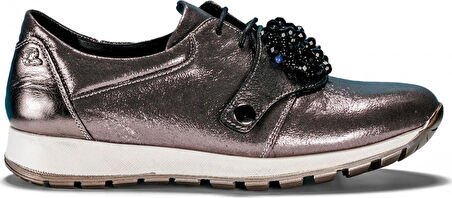 Venüs 27907Y  Kadın  Platin Taş İşlemeli Ayakkabı