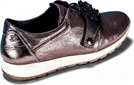 Venüs 27907Y  Kadın  Platin Taş İşlemeli Ayakkabı