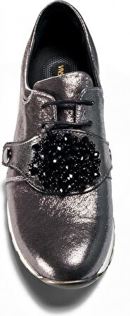 Venüs 27907Y  Kadın  Platin Taş İşlemeli Ayakkabı