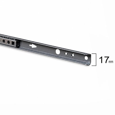 Aletçantam 17mm Teleskopik İnce Çekmece Rayı - 34cm (2 parça set)