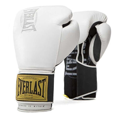 Everlast 1910 Classic Training Gloves White 12OZ Boks Eldiveni P00001705