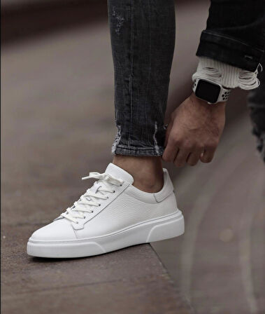 Taşpınar %100 Hakiki Deri Ortopedik Yazlık Hafif Erkek Rahat Günlük Büyük Numara Sneaker 38-47