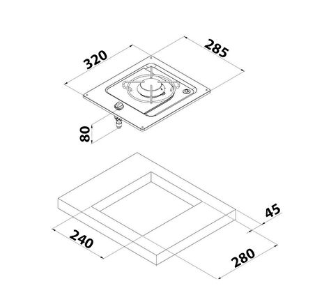 CAN PC1320 Tekli Gömme Ocak