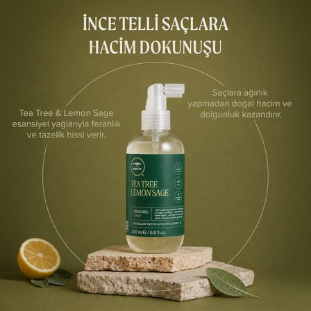 Tea Tree Lemon Sage Dolgunlaştırıcı Sprey 200 ml