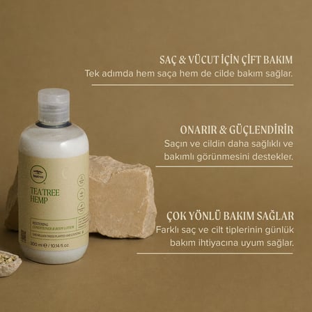Tea Tree Hemp Restoring Onarıcı Saç Ve Vücut Losyonu 1000 ml