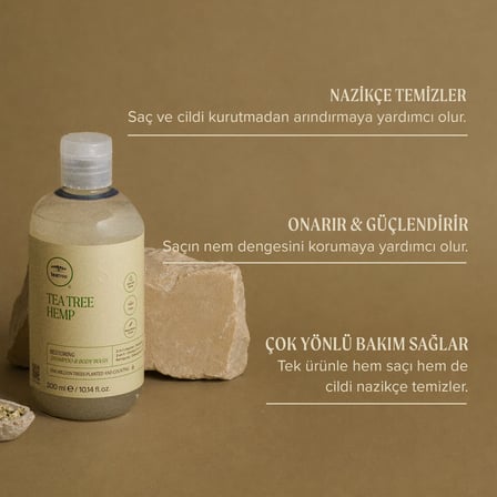 Tea Tree Hemp Restoring Onarıcı Saç Ve Vücut Şampuanı 300 ml