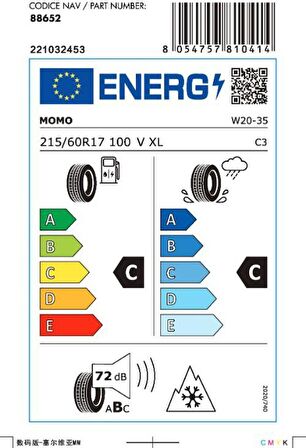Momo 215/60 R17 100V XL North Pole W-20 Kış Lastiği ( Üretim Yılı: 2024 )