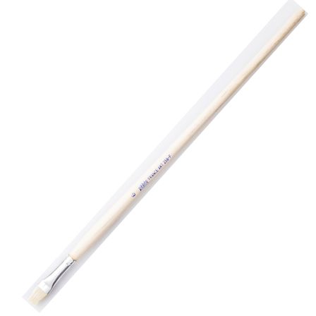 Pebeo 258F-06 Düz Fırça Uzun Bristle Kıl Sert Kıllı Akrilik Ve Yağlı Boya Fırçası (12 Li Kutu)