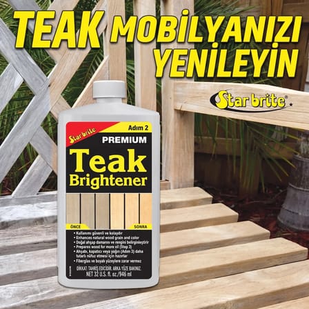 Starbrite® - Premium Tik Parlatıcı - 2. Adım (950 ml): Yorgun Ahşaplarınıza Doğal Sıcaklığını ve Büyüleyici Damarlarını Geri Verin!