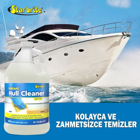 Starbrite® - Hızlı Tekne Gövde Temizleyici (3.79 Lt): Hidroklorik Asit İçermeyen Güvenli Formülle Su Hattı Sararmalarına ve Pas Lekelerine 2 Dakikada Son!