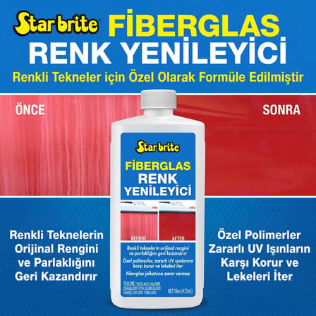 Starbrite® - Fiber Renk Canlandırıcı (473 ml): Solmuş Tekne Gövdelerine İlk Günkü Canlılığını Geri Verin!
