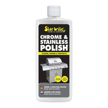 Starbrite® -  Krom ve Paslanmaz Çelik Parlatıcı (237 ml): Metal Aksamlarınızda Sert Ovmaya Son, Tuz ve pasa Karşı Uzun Ömürlü Ayna Parlaklığı!