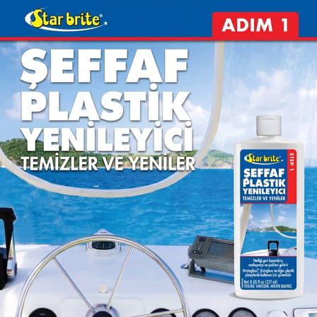 Starbrite® - Şeffaf Plastik Çizik Giderici - 1. Adım (237 ml): Sararmış ve Çizilmiş Plastiklere İlk Günkü Netliğini Geri Verin!
