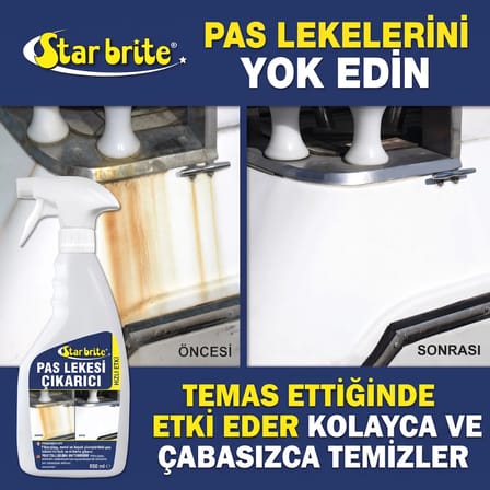 Starbrite® - Pas Lekesi Çıkarıcı (650 ml): Ovma Yok, Fırçalama Yok; Pas Lekelerine Sprey Gücüyle Anında Son Verin!