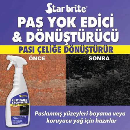 Starbrite® - Pas Giderici ve Dönüştürücü (650 ml): Pası Kimyasal Olarak Yok Edin, Metal Yüzeyleri Boyaya Hazırlayın!