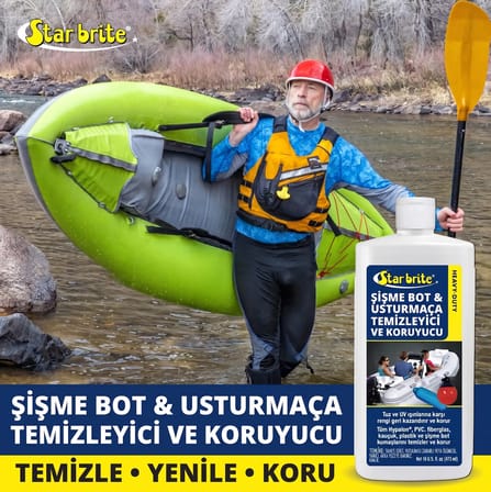 Starbrite® - Şişme Bot ve Usturmaça Ağır Hizmet Temizleyici (473 ml): Botunuzu Zahmetsizce Yenileyin, UV ve Tuz Sularına Karşı Zırhla Donatın!