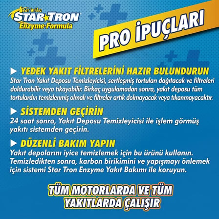 Starbrite® - Star Tron Enzim Katkılı Yakıt Tankı Temizleyici (1.9 Litre): Yakıt Çamuruna ve Bayat Yakıta Enzim Gücüyle Kesin Çözüm!