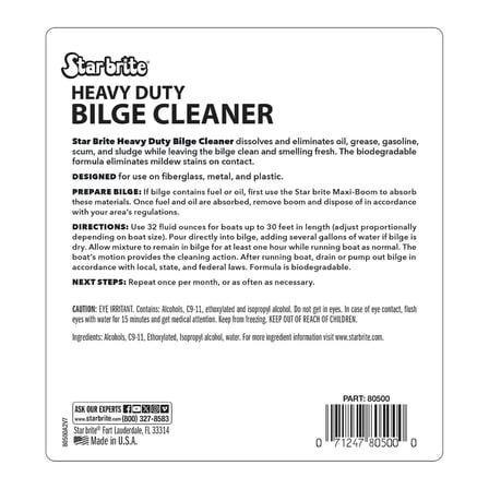 Starbrite® - Sintine Temizleyici Ağır Hizmet Tipi (3.79 Lt): Büyük Boyutlu Tekneler İçin Ticari Güçte Yağ ve Tortu Çözücü!