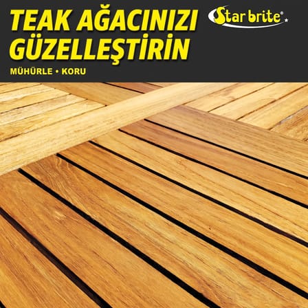 Starbrite® - Premium Altın Sarısı Tik Yağı - 3. Adım (473 ml): Standart Yağlardan 6 Kat Daha Dayanıklı, Tik Ahşaplarınız İçin Mükemmel Altın Parıltısı!