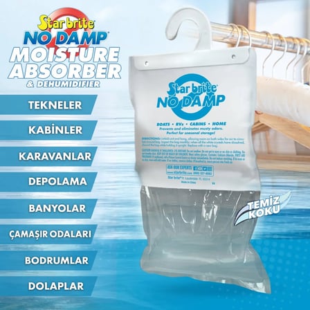 Starbrite® - No Damp Asılabilir Nem Alıcı (450 g): Teknede ve Kapalı Alanlarda Rutubete, Küf Kokusuna ve Paslanmaya Son!