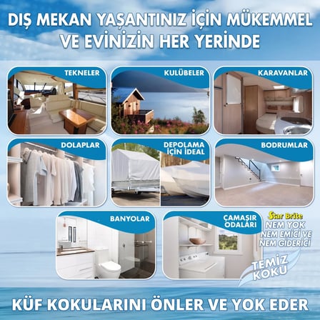 Starbrite® - No Damp Asılabilir Nem Alıcı (450 g): Teknede ve Kapalı Alanlarda Rutubete, Küf Kokusuna ve Paslanmaya Son!