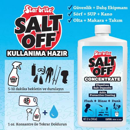 Starbrite® - Salt Off Konsantre Tuz Giderici ve Koruyucu (946 ml): Tuz Kalıntılarına ve Korozyona Karşı Polimer Zırhlı Profesyonel Çözüm!