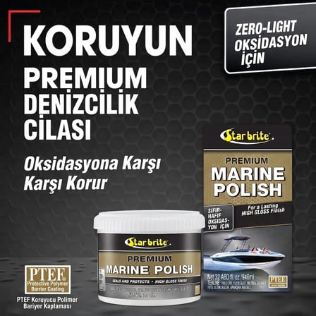 Starbrite® - PTEF® Teflonlu Premium Marin Cila (397g): Diğer Cilalardan 5 Kat Daha Dayanıklı, Aynamsı Parlaklık ve Üstün UV Kalkanı!