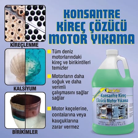Starbrite® - Tortu Giderici Motor Yıkama Sıvısı (3.79 Litre): Marin Motorunuzu Kireç ve Tuz Kalıntılarından Arındırın, İlk Günkü Performansına Kavuşturun!