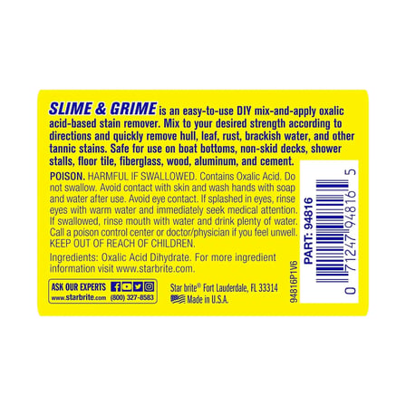 Starbrite® - Konsantre Tortu ve Leke Çıkarıcı Slime & Grime  (453 g): 19 Litreye Kadar Temizlik Gücü, Küf ve Pas Lekelerine Kesin Çözüm!