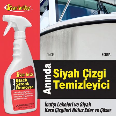 Starbrite® - Siyah Leke ve Akıntı Giderici Sprey (650 ml): Teknenizdeki ve Karavanınızdaki Çirkin Siyah Çizgilere Temas Ettiği Anda Son Verin!