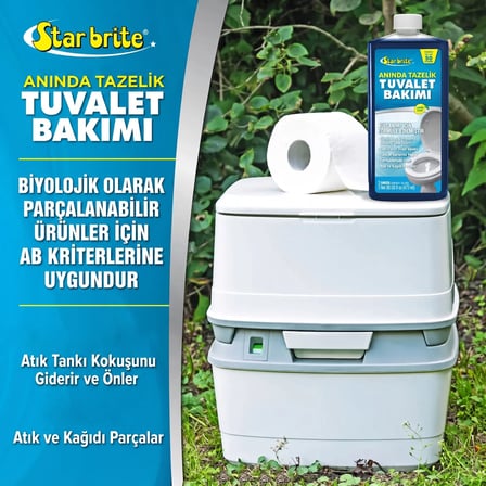 starbrite® - limon kokulu tuvalet ve atık tankı katkısı (473 ml): karavan ve tekneler i̇çin kokuya son, doğayla barışık
