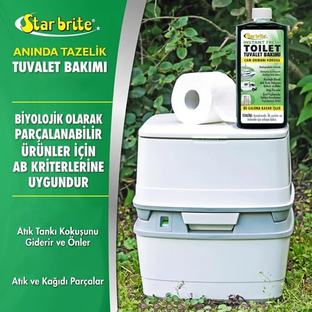 starbrite® - çam kokulu tuvalet ve atık tankı katkısı (473 ml): karavan ve tekneler i̇çin kokuya son, doğayla barışık